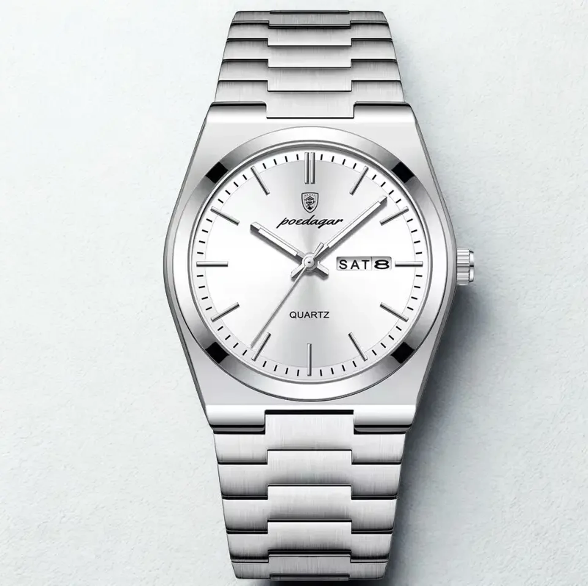 RELOJ EJECUTIVO CIRCULAR BLANCO